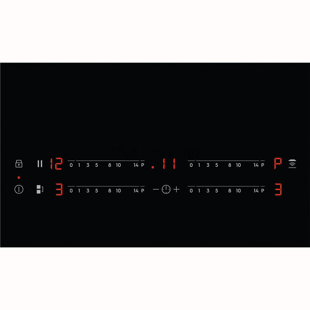 Electrolux 600 Series Bridge Hob2Hood, plotis 59 cm, juoda - Įmontuojama indukcinė kaitlentė