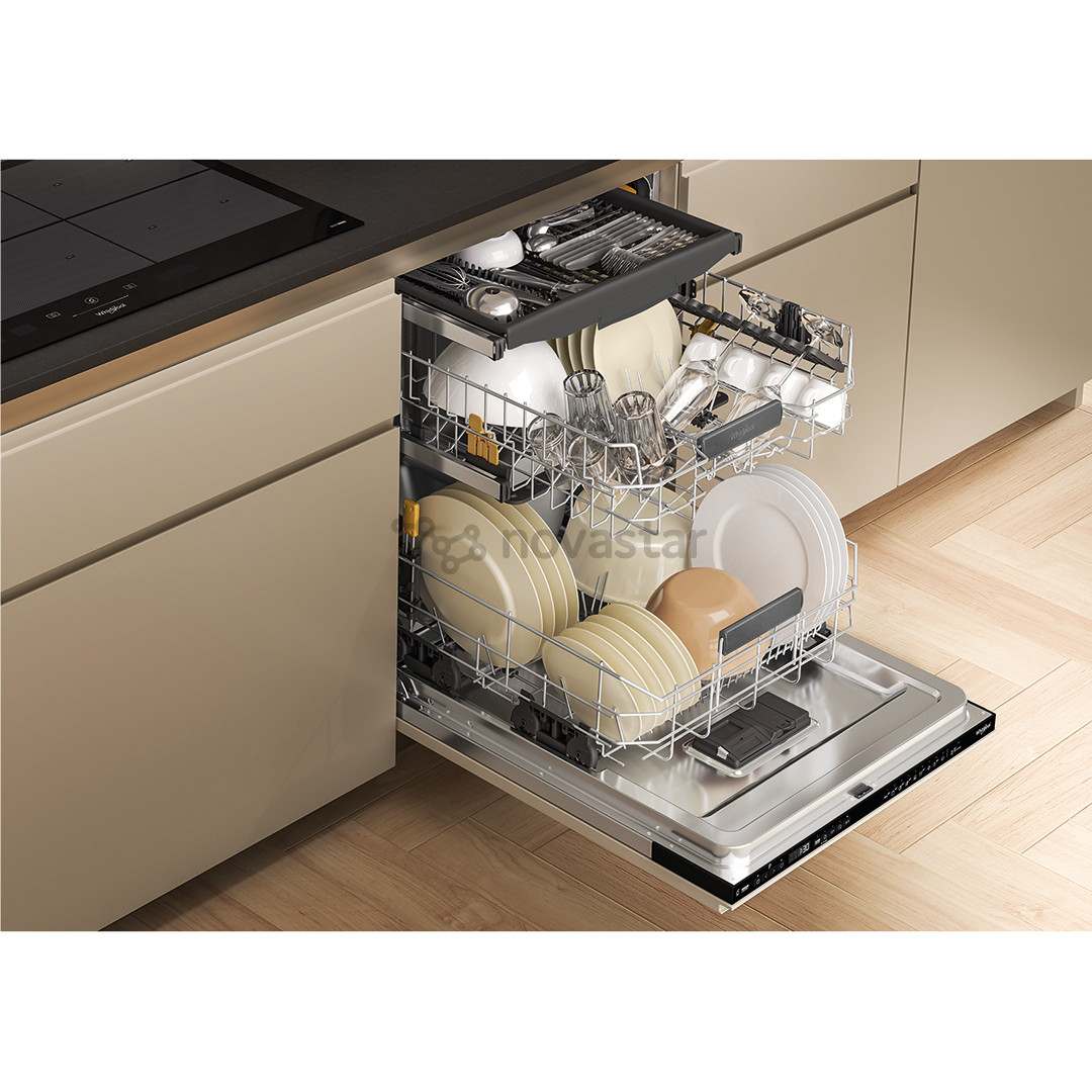 Whirlpool, 6th Sense, 16 komplektų talpa, plotis 60 cm - Įmontuojama indaplovė