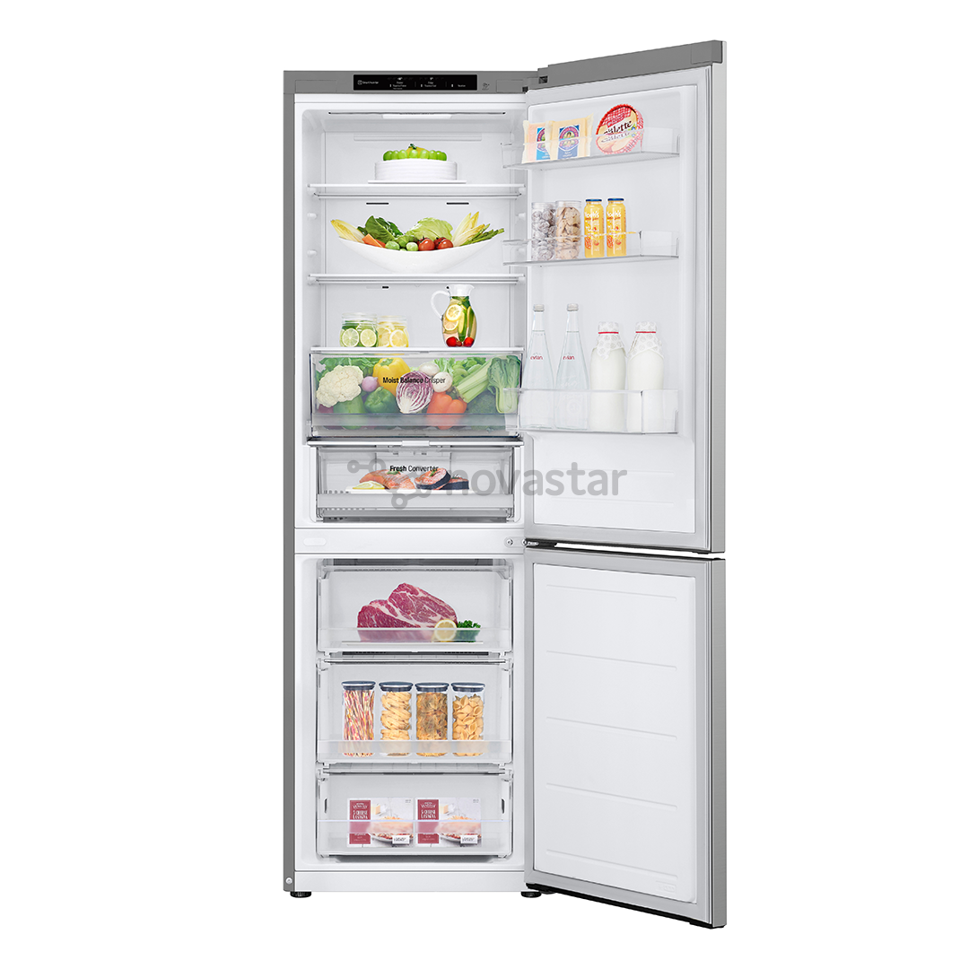 LG, NoFrost, 344 L, aukštis 186 cm, sidabro spalvos - Šaldytuvas