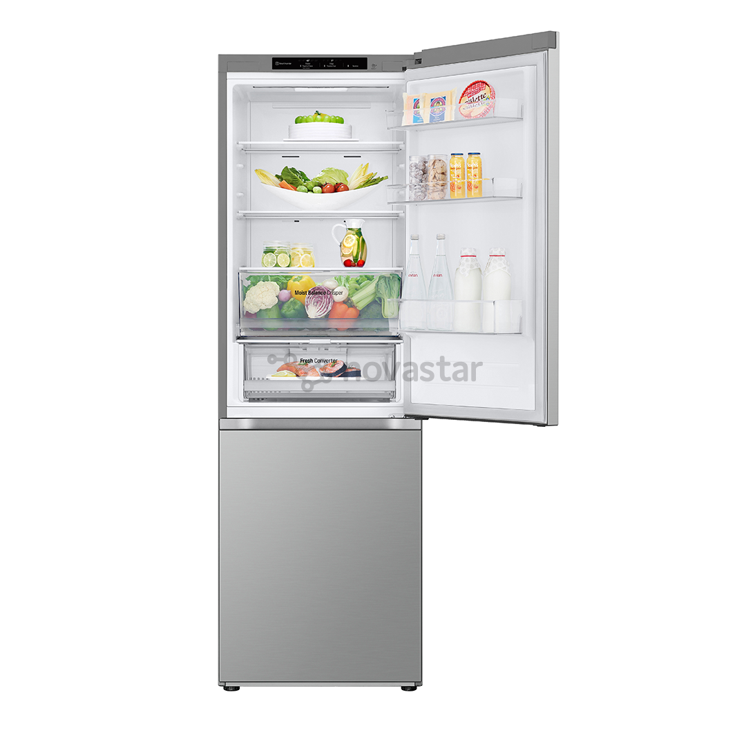 LG, NoFrost, 344 L, aukštis 186 cm, sidabro spalvos - Šaldytuvas