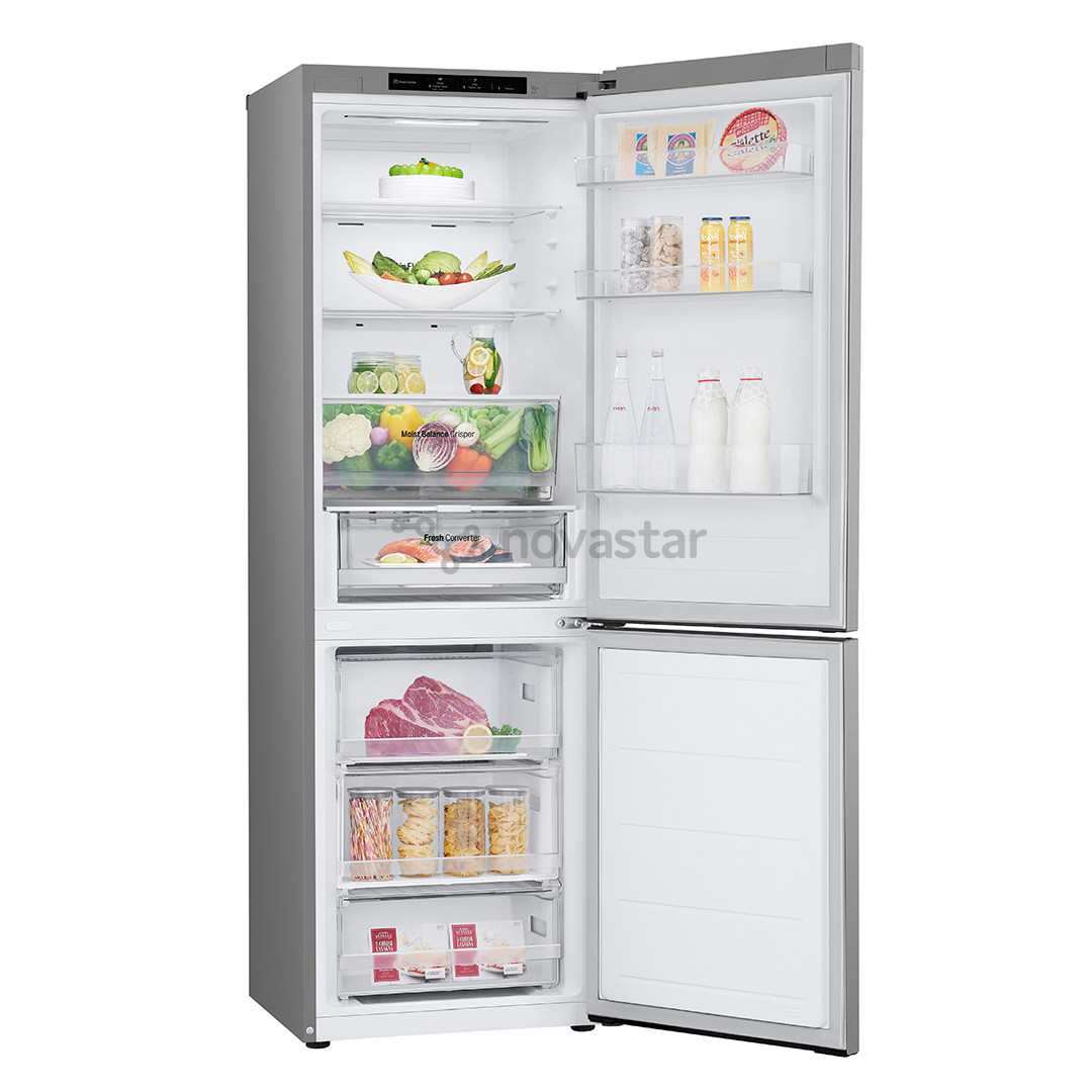 LG, NoFrost, 344 L, aukštis 186 cm, sidabro spalvos - Šaldytuvas