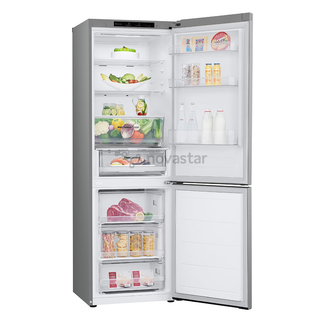 LG, NoFrost, 344 L, aukštis 186 cm, sidabro spalvos - Šaldytuvas