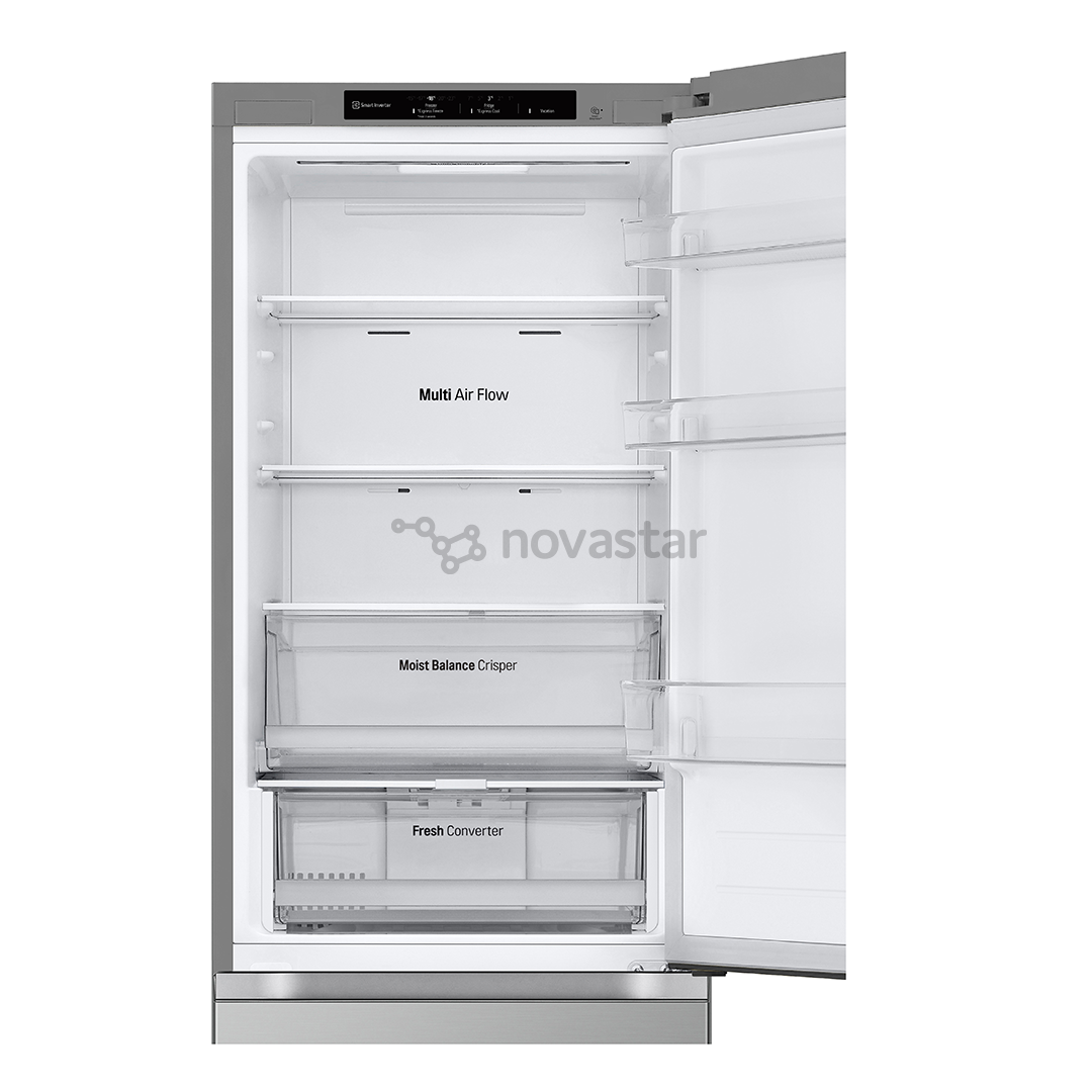 LG, NoFrost, 344 L, aukštis 186 cm, sidabro spalvos - Šaldytuvas