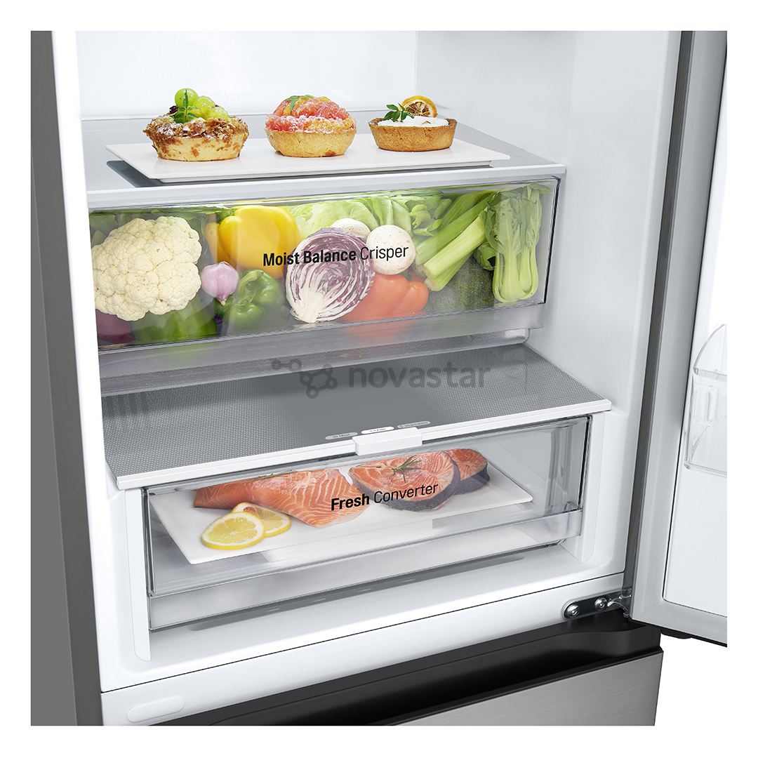 LG, NoFrost, 344 L, aukštis 186 cm, sidabro spalvos - Šaldytuvas