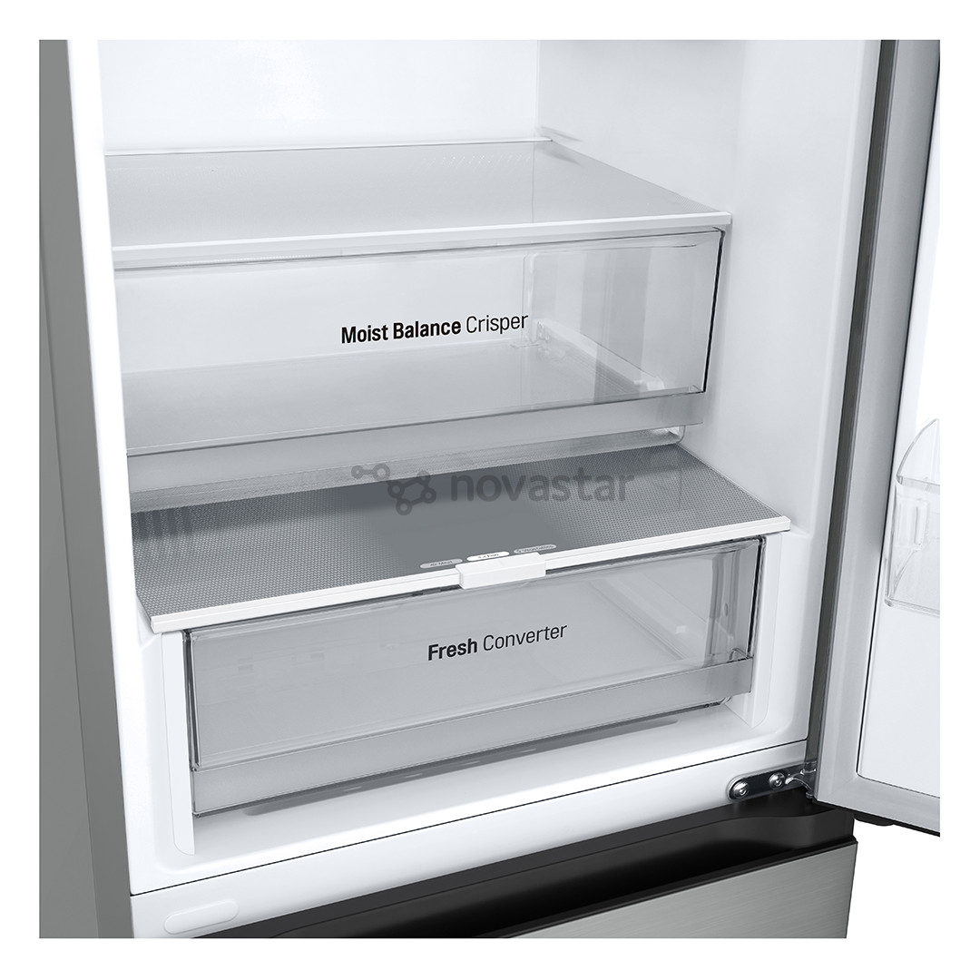 LG, NoFrost, 344 L, aukštis 186 cm, sidabro spalvos - Šaldytuvas