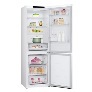LG NatureFRESH, NoFrost, 344 L, aukštis 186 cm, baltas - Šaldytuvas