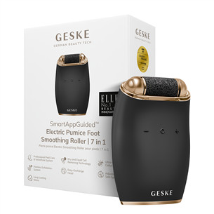 Geske SmartAppGuided, 7-in1, grey - Electric pumice foot smoothing roller