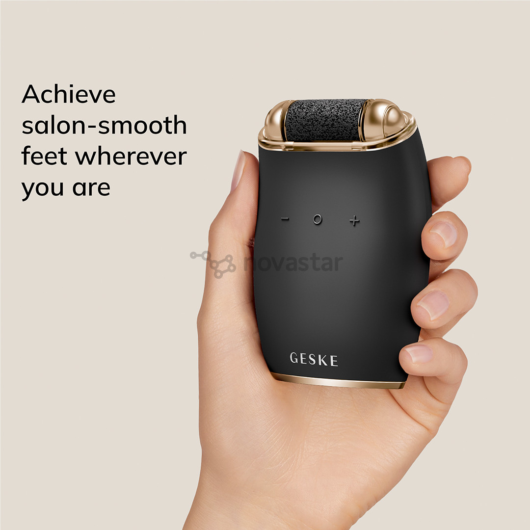 Geske SmartAppGuided, 7-in1, grey - Electric pumice foot smoothing roller