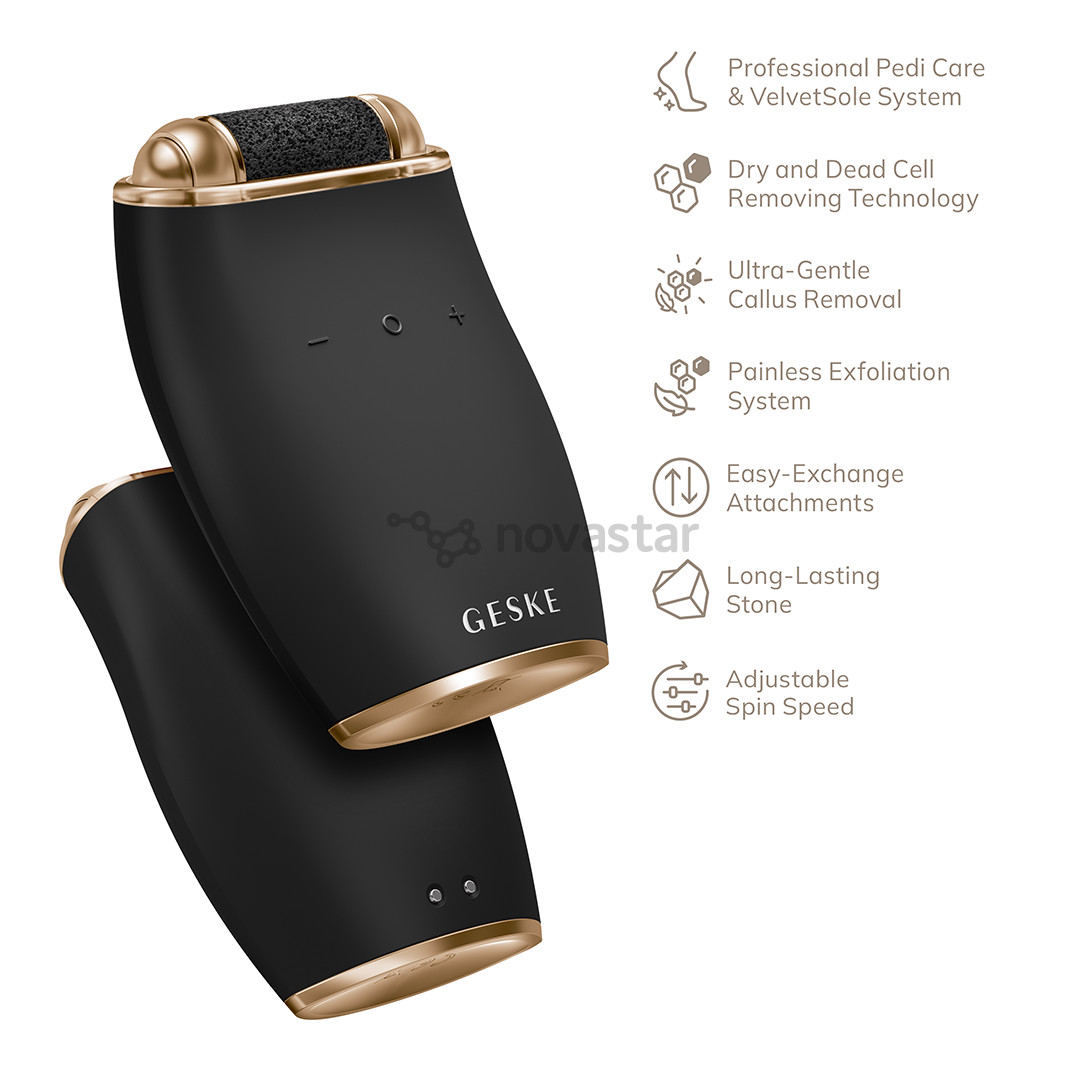 Geske SmartAppGuided, 7-in1, grey - Electric pumice foot smoothing roller