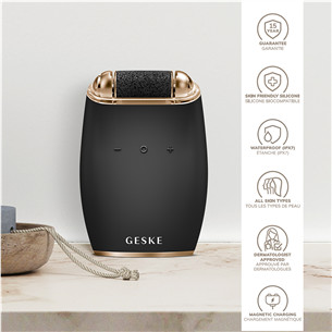 Geske SmartAppGuided, 7-in1, grey - Electric pumice foot smoothing roller