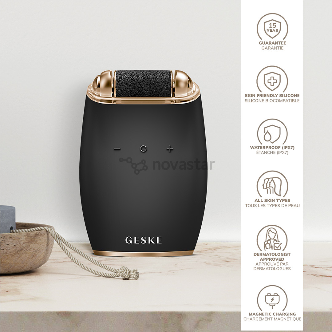 Geske SmartAppGuided, 7-in1, grey - Electric pumice foot smoothing roller