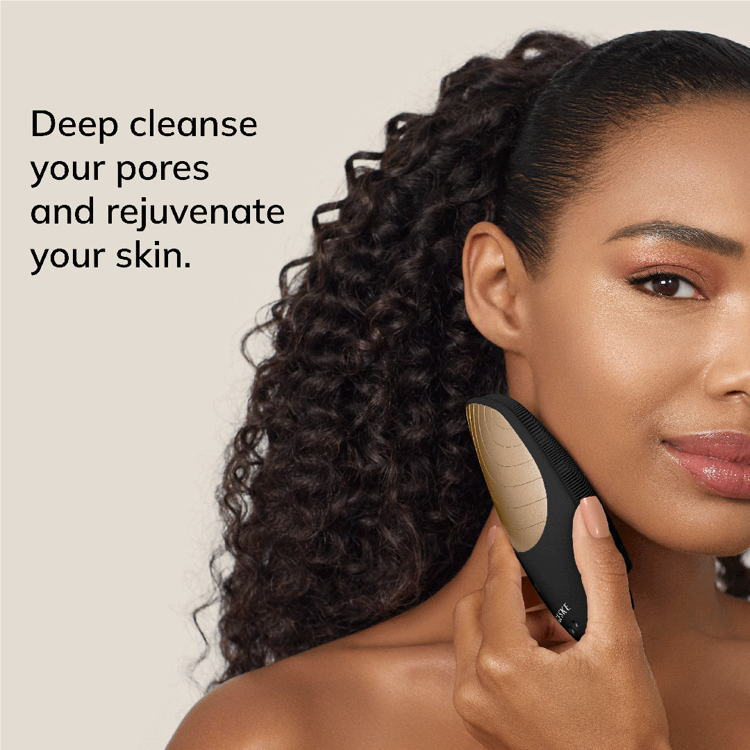 Geske Sonic Thermo Facial Brush | 6 in 1, grey - Facial skincare device