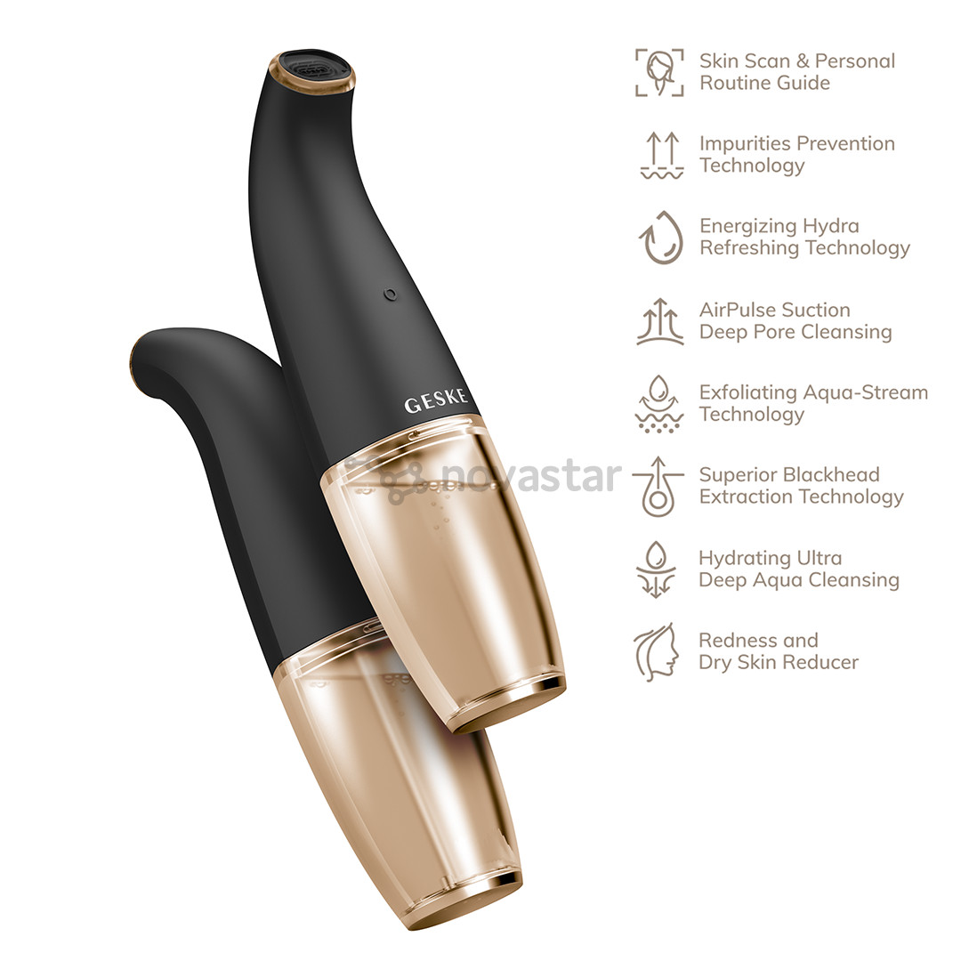 Geske SmartAppGuided, 8-in-1, grey - Aqua-Stream face cleanser