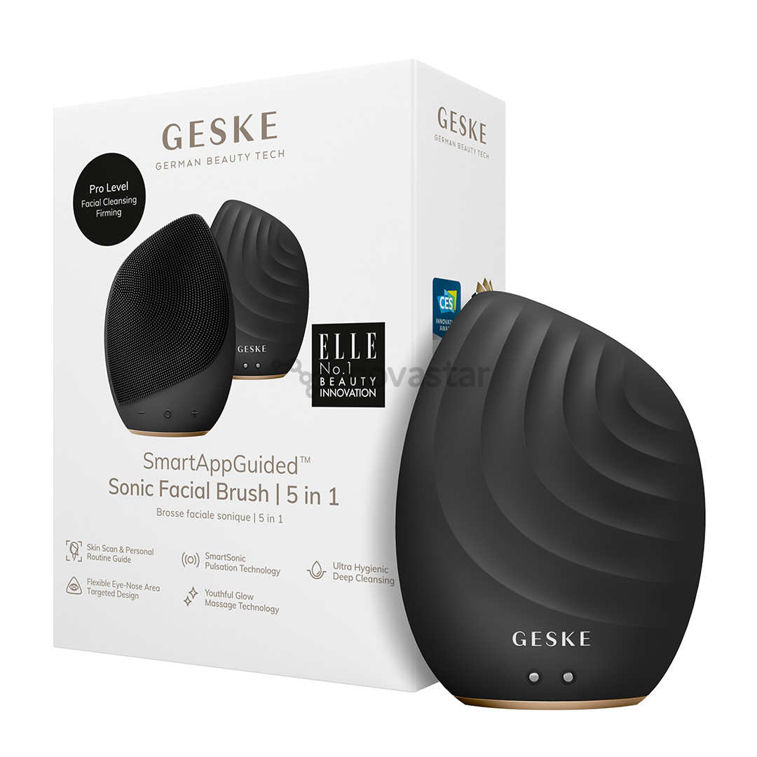 Geske Sonic Facial Brush | 5 in 1, grey - Facial skincare device