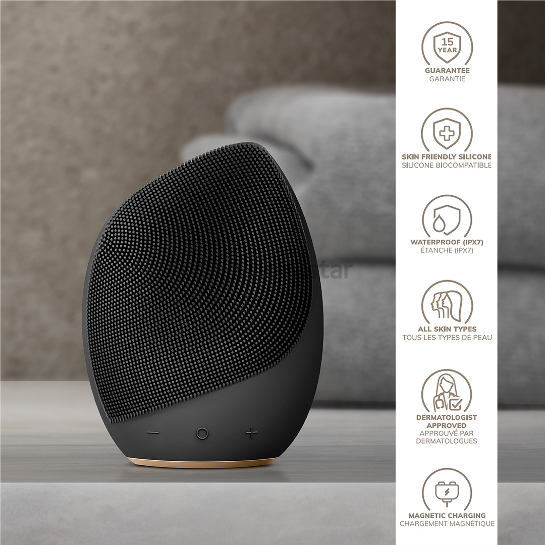 Geske Sonic Facial Brush | 5 in 1, grey - Facial skincare device