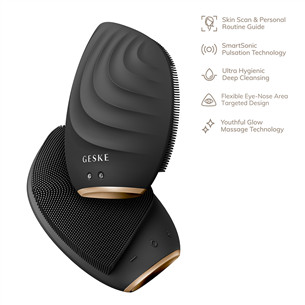 Geske Sonic Facial Brush | 5 in 1, grey - Facial skincare device