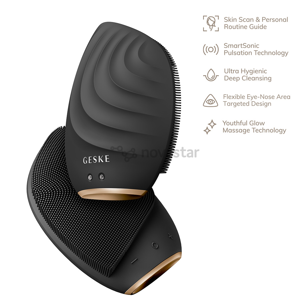 Geske Sonic Facial Brush | 5 in 1, grey - Facial skincare device