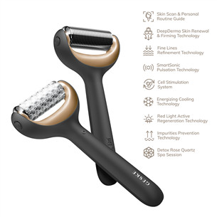 Geske MicroNeedle Face & Body Roller | 9 in 1, grey - Facial skincare device