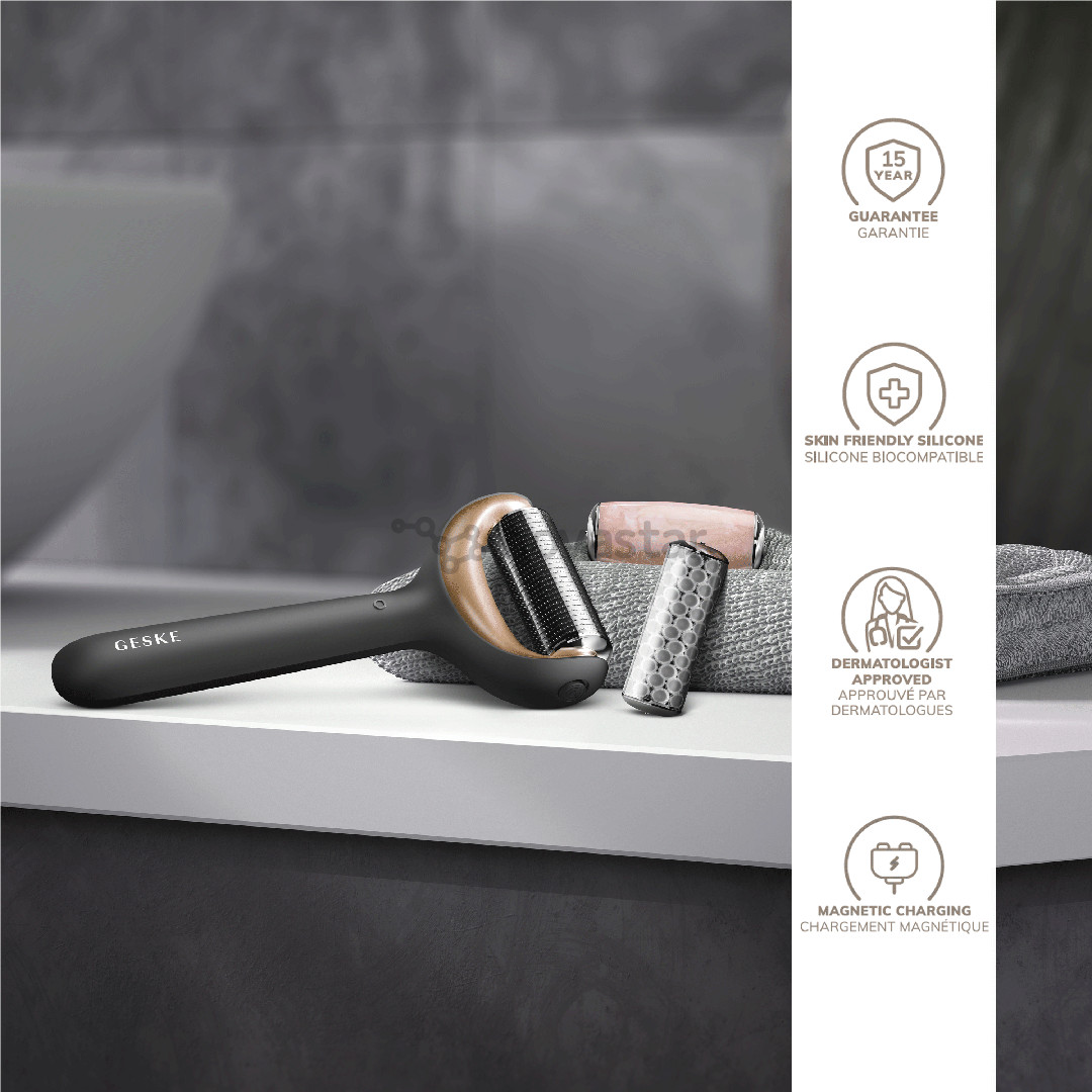 Geske MicroNeedle Face & Body Roller | 9 in 1, grey - Facial skincare device