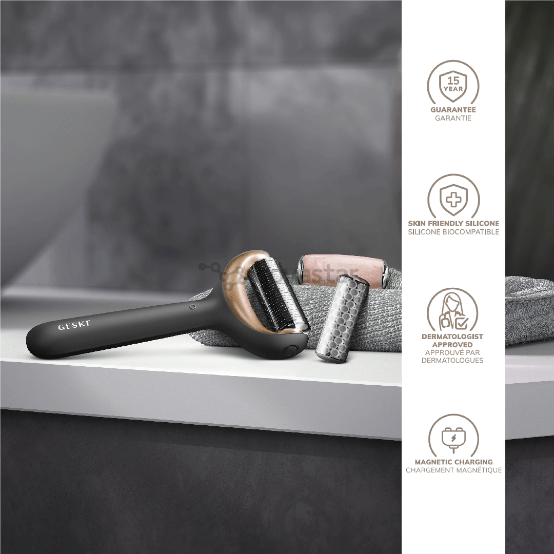 Geske MicroNeedle Face & Body Roller, 9 в 1, серый - Прибор для ухода за лицом