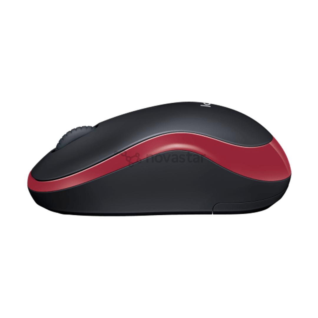 Logitech M185, raudona - Belaidė pelė