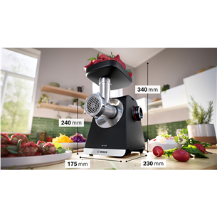 Bosch MultiPower, Series 6, 2100 W, juoda - Mėsmalė