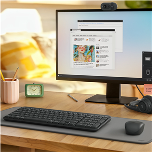 Logitech MK250 Compact, Bluetooth, US, juoda - Klaviatūra su pele