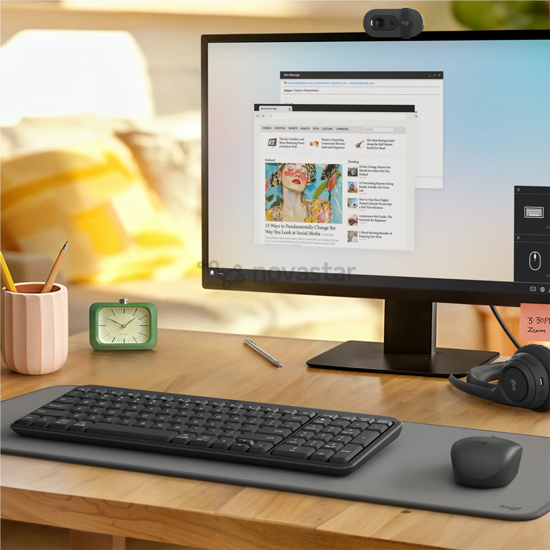 Logitech MK250 Compact, Bluetooth, US, juoda - Klaviatūra su pele