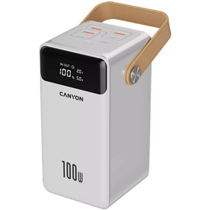 Canyon OnPower 610, 60 000 mAh, 100 W, USB-A, USB-C, balta - Išorinė baterija CNS-CPB610W