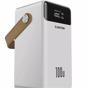 Canyon OnPower 610, 60 000 mAh, 100 W, USB-A, USB-C, white - Powerbank