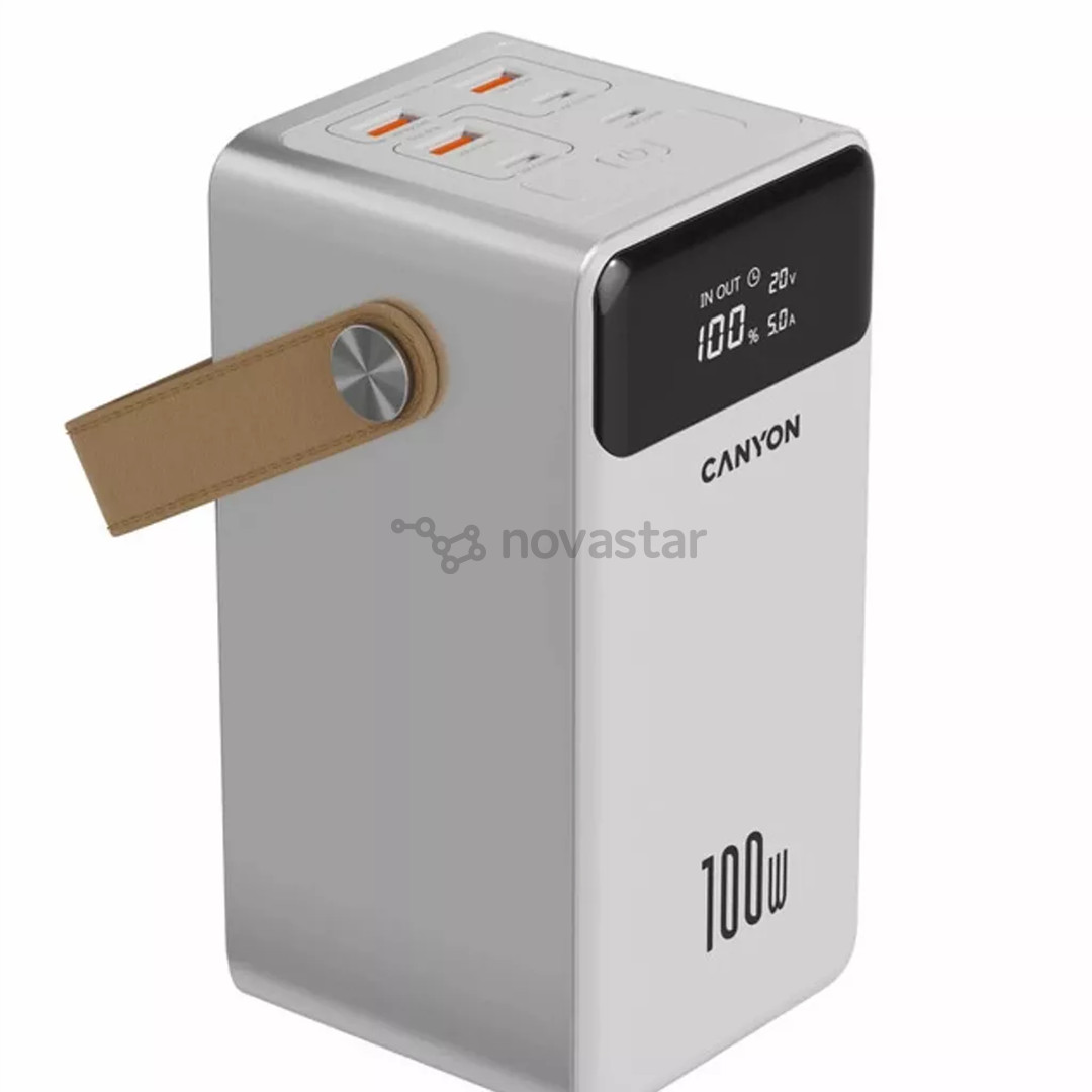 Canyon OnPower 610, 60 000 mAh, 100 W, USB-A, USB-C, white - Powerbank