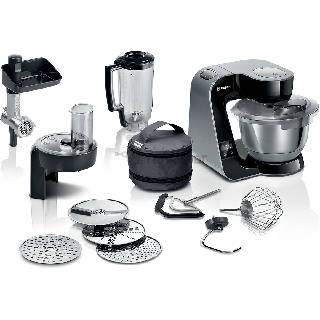 Bosch MUM5, Series 4, 1000 Вт, темно-серебристый - Кухонный комбайн