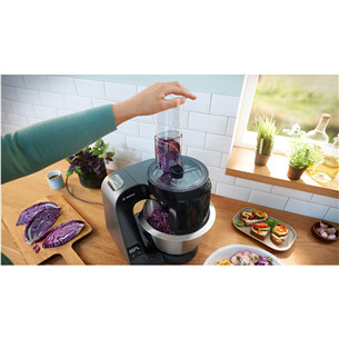 Bosch MUM5, Series 4, 1000 W, tamsios sidabro spalvos - Virtuvinis kombainas