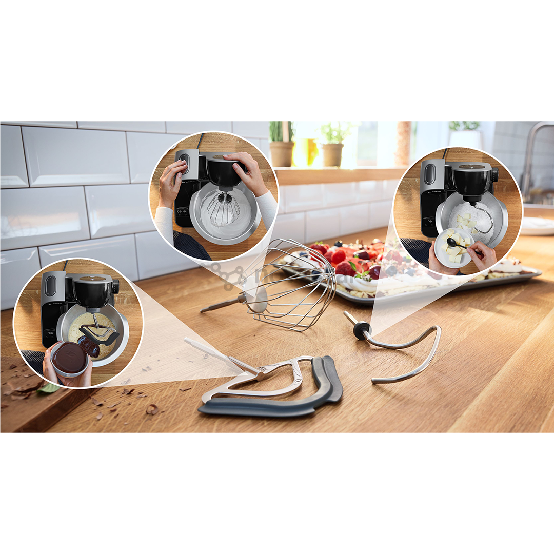Bosch MUM5, Series 4, 1000 Вт, темно-серебристый - Кухонный комбайн