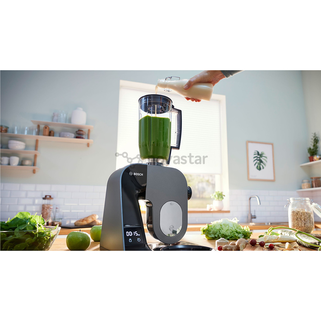 Bosch MUM5, Series 4, 1000 W, tamsios sidabro spalvos - Virtuvinis kombainas