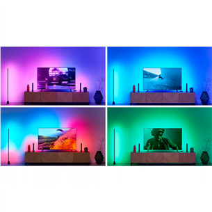 WiZ HDMI Sync Box with TV Backlight, 55"-65" TV, juoda - Išmanioji LED juosta