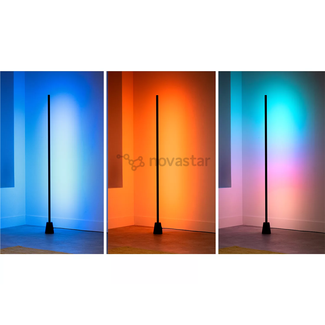 Wiz Gradient Floor Light, RGB, Bluetooth, Matter, juodas - Išmanusis šviestuvas