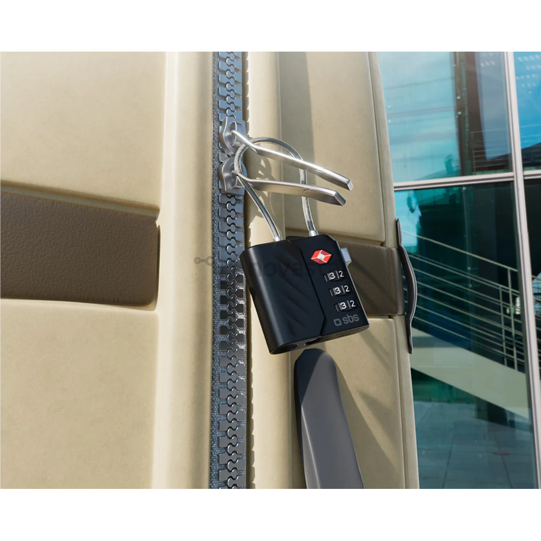 SBS FindMy lock for luggage, black - Smart tracker