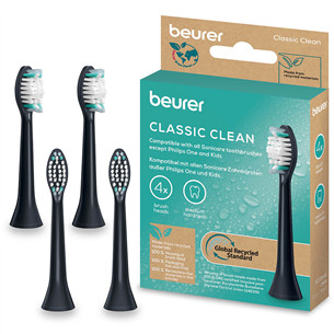 Beurer Classic Clean, 4 vnt., juodi - Dantų šepetėlių antgaliai