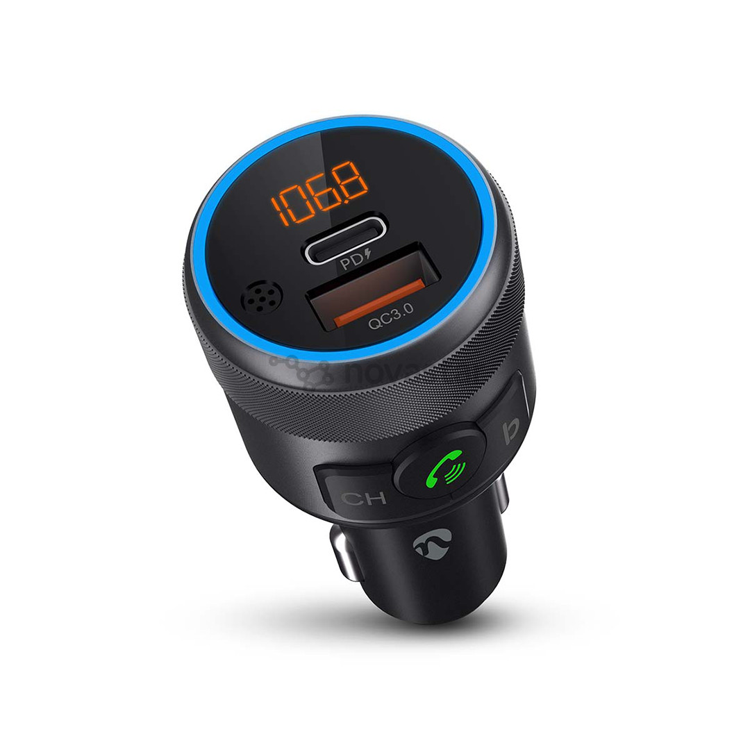 Nedis Car FM Transmitter, juodas - FM siųstuvas