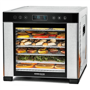 Rommelsbacher, 600 W, nerūdijančio plieno/juoda - Grybų, vaisių ir daržovių džiovyklė DA950