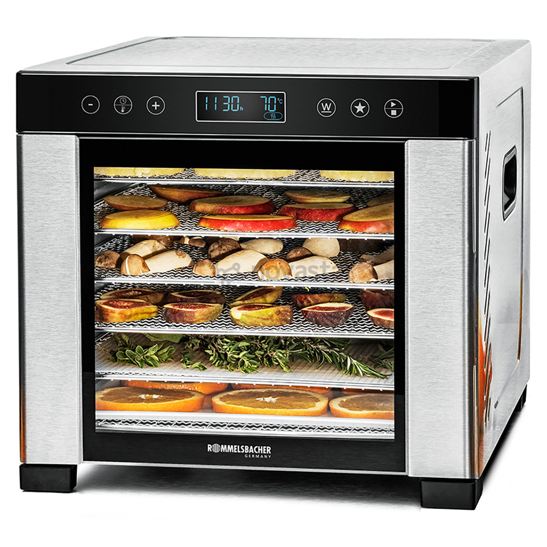 Rommelsbacher, 600 Вт, нерж. сталь/черный - Сушилка для продуктов
