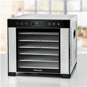 Rommelsbacher, 600 W, nerūdijančio plieno/juoda - Grybų, vaisių ir daržovių džiovyklė