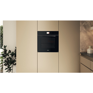 Whirlpool, 73 L, hidrolizė, juoda - Įmontuojama orkaitė