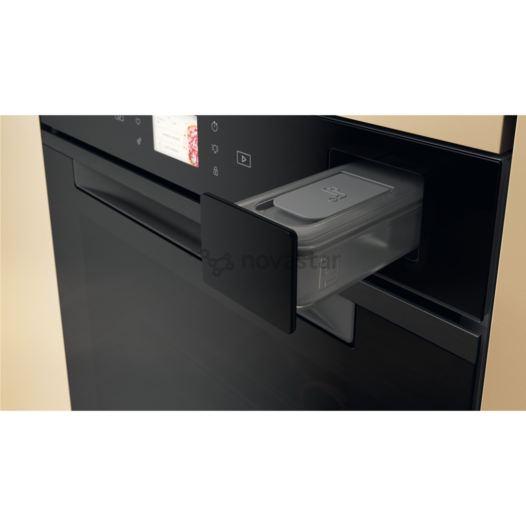 Whirlpool, 73 L, hidrolizė, juoda - Įmontuojama orkaitė