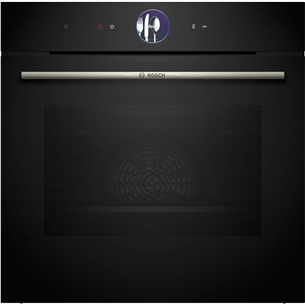 Bosch Series 8, 71 L, pyrolytic cleaning, black - Built-in oven HBG7763B1