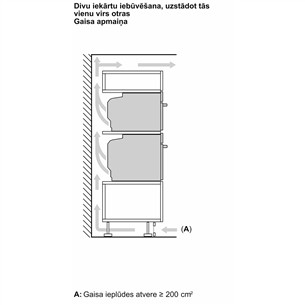 Bosch Series 8, 71 L, pirolizė, juoda - Įmontuojama orkaitė