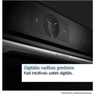 Bosch Series 8, 71 L, pirolizė, juoda - Įmontuojama orkaitė