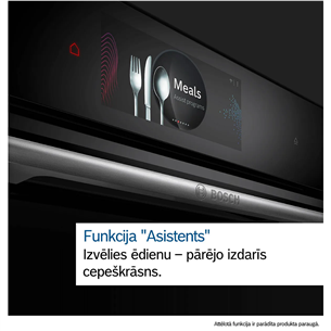Bosch Series 8, 71 L, pyrolytic cleaning, black - Built-in oven