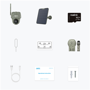 Reolink Go Series G450 + Solar Panel 2, 8 MP, 4G LTE, akumuliatorius, naktinis matymas - Medžioklės kamera su saulės baterija